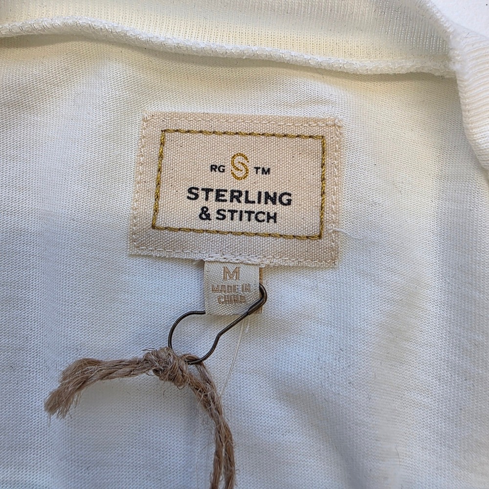 Sterling & Stitch Women Yee Haw Graphic Tee Cream Studded Western T-Shirt M NWT - Picture 3 of 8